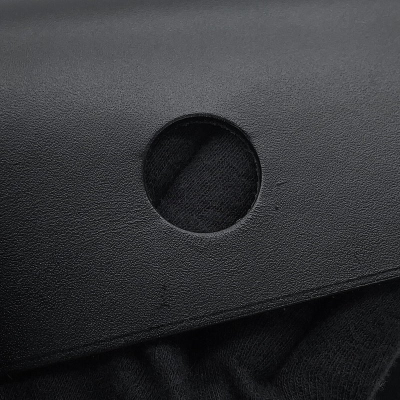 エルメス ショルダーバッグ エールバッグジップ ミニ ブラック/シルバー金具 トワルミリタリー/ヴァッシュハンター G刻印 黒