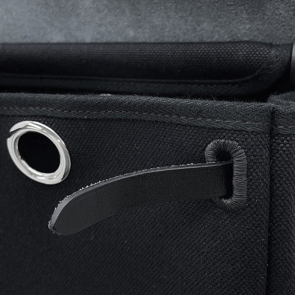 エルメス ショルダーバッグ エールバッグジップ ミニ ブラック/シルバー金具 トワルミリタリー/ヴァッシュハンター G刻印 黒
