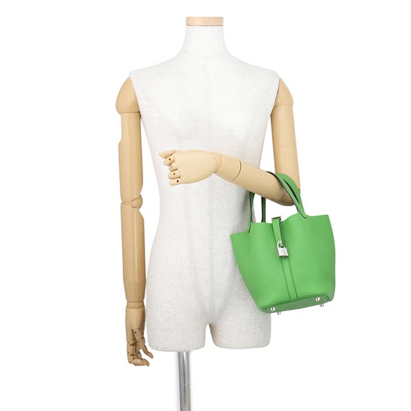 エルメス ハンドバッグ ピコタンロックPM ヴェールユッカ/シルバー金具 トリヨンクレマンス G刻印 HERMES