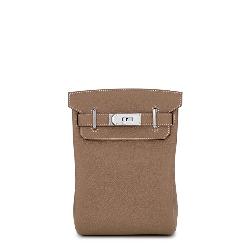 エルメス ボディバッグ ケリー アッカドPM エトゥープ/シルバー金具 トゴ K刻印 HERMES メンズ