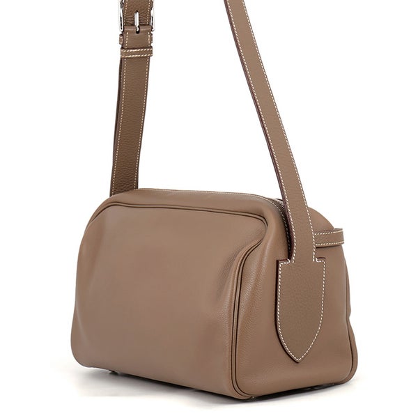 エルメス ショルダーバッグ プティ クーリエ エトゥープ/シルバー金具 エバーカラー/トリヨンクレマンス W刻印 HERMES