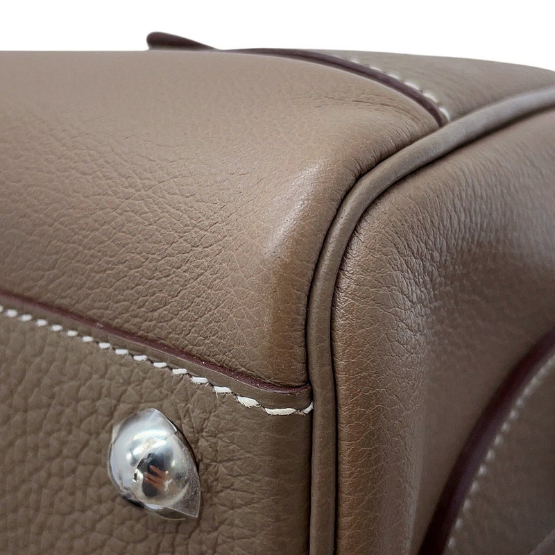 エルメス ショルダーバッグ プティ クーリエ エトゥープ/シルバー金具 エバーカラー/トリヨンクレマンス W刻印 HERMES