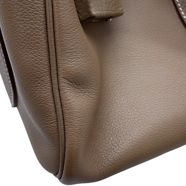 エルメス ショルダーバッグ プティ クーリエ エトゥープ/シルバー金具 エバーカラー/トリヨンクレマンス W刻印 HERMES