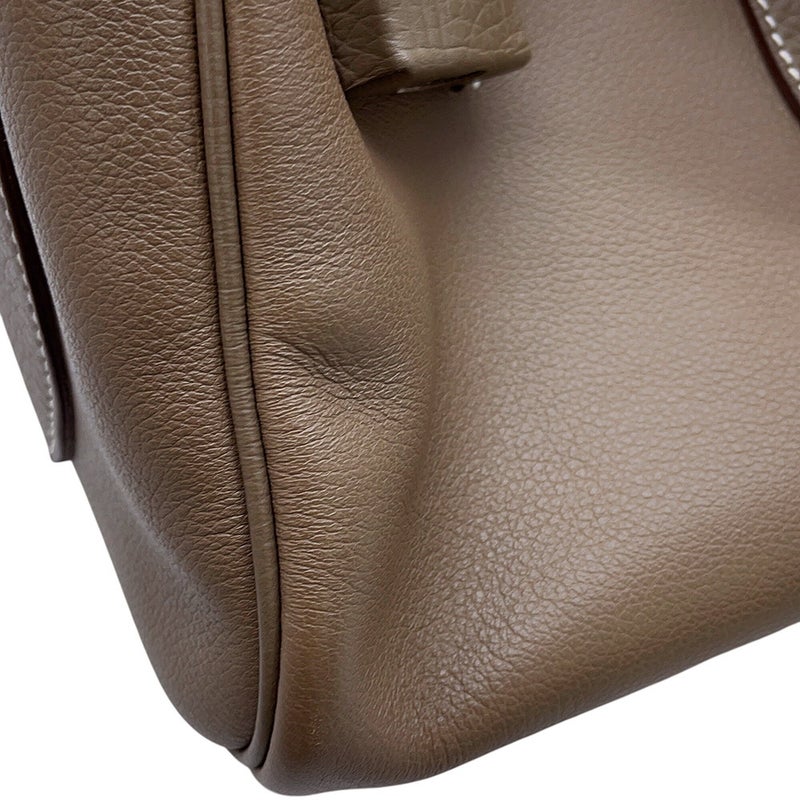 エルメス ショルダーバッグ プティ クーリエ エトゥープ/シルバー金具 エバーカラー/トリヨンクレマンス W刻印 HERMES