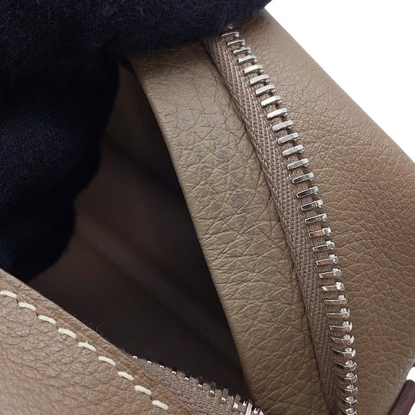 エルメス ショルダーバッグ プティ クーリエ エトゥープ/シルバー金具 エバーカラー/トリヨンクレマンス W刻印 HERMES