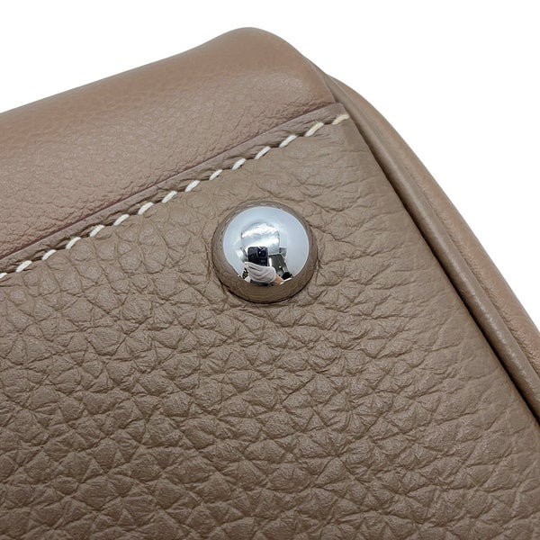 エルメス ショルダーバッグ プティ クーリエ エトゥープ/シルバー金具 エバーカラー/トリヨンクレマンス W刻印 HERMES