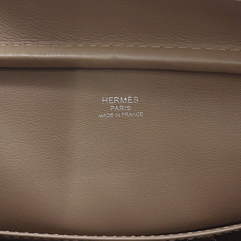 エルメス ショルダーバッグ プティ クーリエ エトゥープ/シルバー金具 エバーカラー/トリヨンクレマンス W刻印 HERMES
