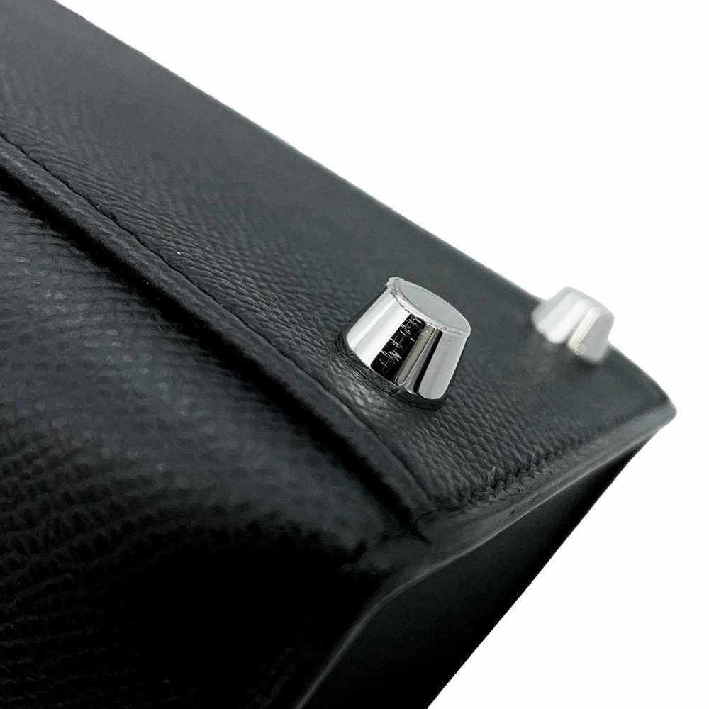 エルメス ケリー25 外縫い ブラック/シルバー金具 ヴォーエプソン B