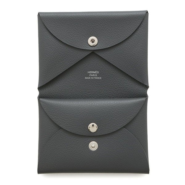 エルメス コインケース カルヴィ デュオ アルドワーズ/シルバー金具 エバーカラー W刻印 財布