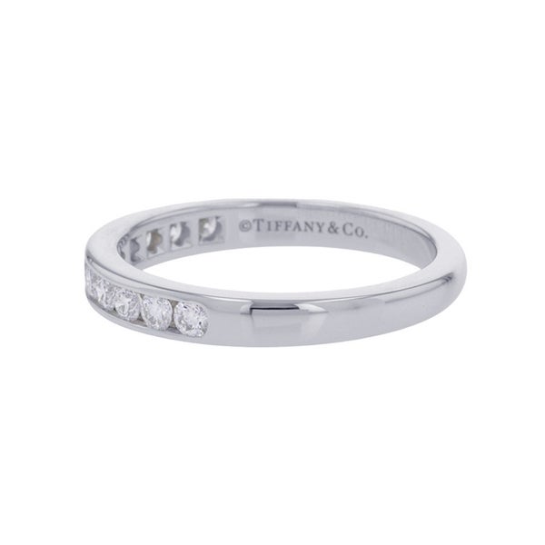 ティファニー リング ハーフ エタニティ チャネルセッティング ダイヤモンド Pt950プラチナ サイズ約13号 Tiffany&Co. 指輪