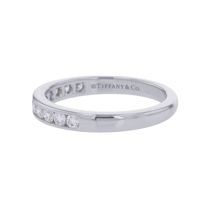 ティファニー リング ハーフ エタニティ チャネルセッティング ダイヤモンド Pt950プラチナ サイズ約13号 Tiffany&Co. 指輪