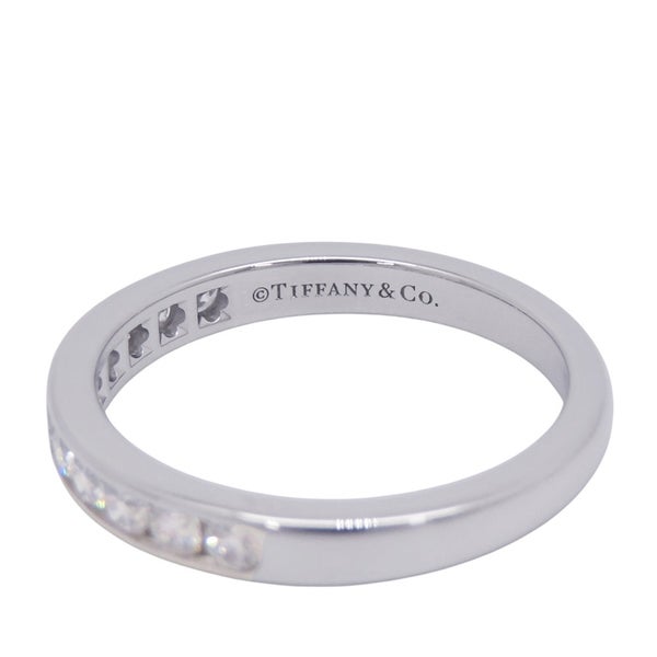 ティファニー リング ハーフ エタニティ チャネルセッティング ダイヤモンド Pt950プラチナ サイズ約13号 Tiffany&Co. 指輪