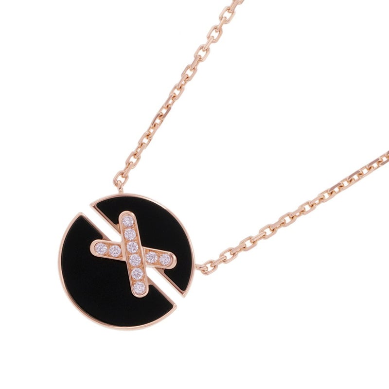ショーメ ネックレス ジュ ドゥ リアン ハーモニー ペンダント SM スモール オニキス/ダイヤ 10P 計0.06ct K18PG 084426