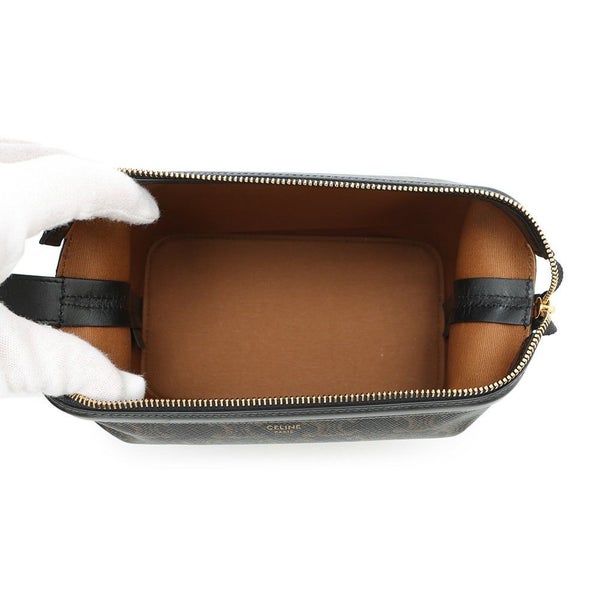 セリーヌ ポーチ トリオンフ トイレットポーチ PVC 10D502BTB 38NO CELINE 小物入れ