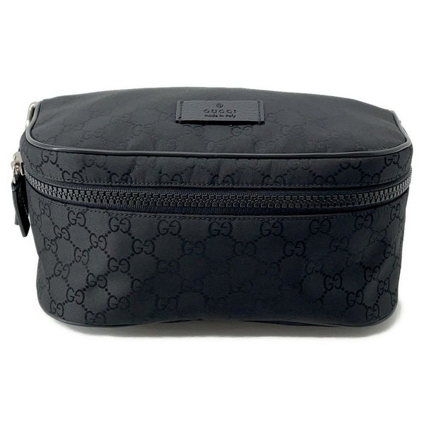 グッチ ボディバッグ GGナイロンキャンバス 449182 GUCCI ショルダーバッグ 黒 アウトレット品 ウエストバッグ