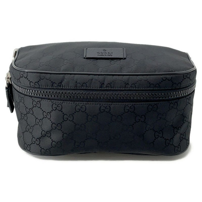 グッチ ボディバッグ GGナイロンキャンバス 449182 GUCCI ショルダーバッグ 黒 アウトレット品 ウエストバッグ