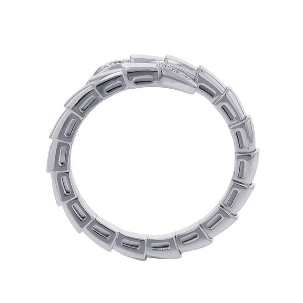 ブルガリ リング セルペンティ ヴァイパー シングルコイル ダイヤ 計0.14ct K18WG サイズXXL 360470 BVLGARI 指輪