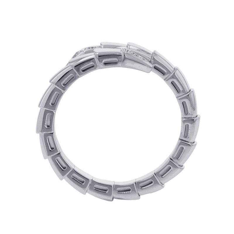 ブルガリ リング セルペンティ ヴァイパー シングルコイル ダイヤ 計0.14ct K18WG サイズXXL 360470 BVLGARI 指輪