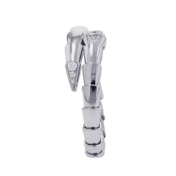 ブルガリ リング セルペンティ ヴァイパー シングルコイル ダイヤ 計0.14ct K18WG サイズXXL 360470 BVLGARI 指輪