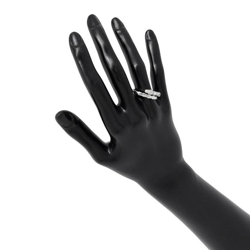 ブルガリ リング セルペンティ ヴァイパー シングルコイル ダイヤ 計0.14ct K18WG サイズXXL 360470 BVLGARI 指輪