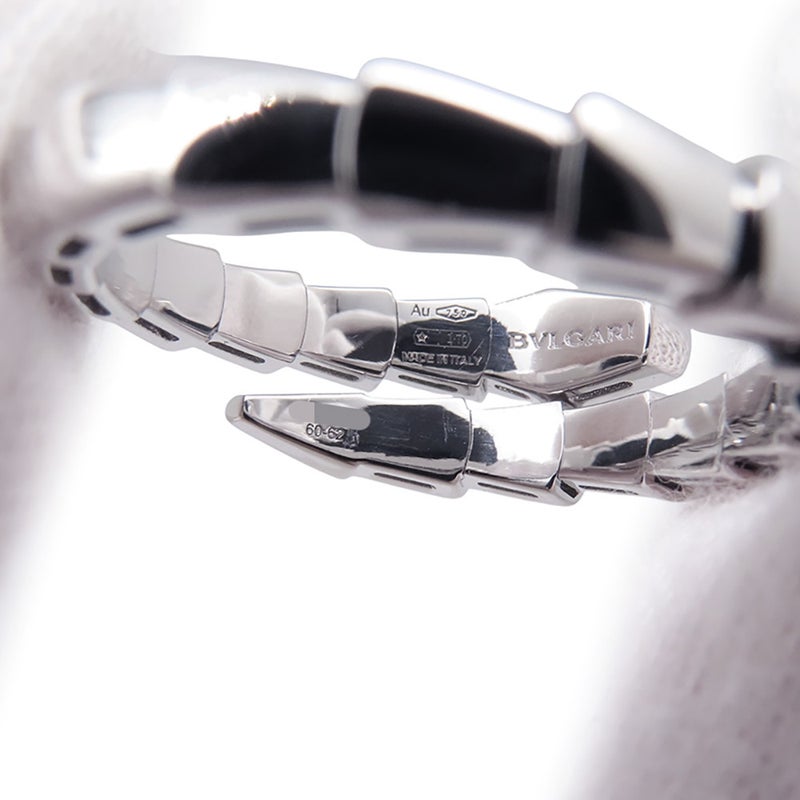 ブルガリ リング セルペンティ ヴァイパー シングルコイル ダイヤ 計0.14ct K18WG サイズXXL 360470 BVLGARI 指輪