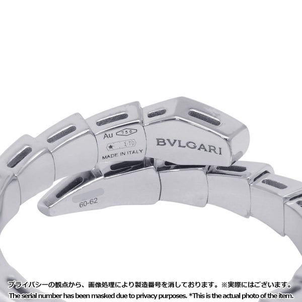ブルガリ リング セルペンティ ヴァイパー シングルコイル ダイヤ 計0.14ct K18WG サイズXXL 360470 BVLGARI 指輪