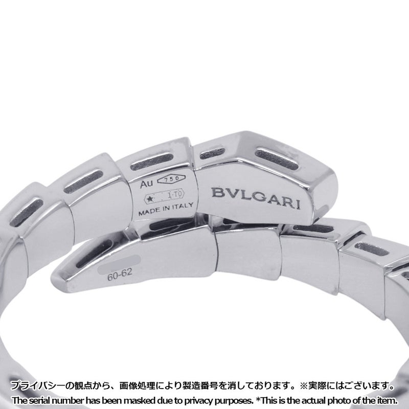 ブルガリ リング セルペンティ ヴァイパー シングルコイル ダイヤ 計0.14ct K18WG サイズXXL 360470 BVLGARI 指輪