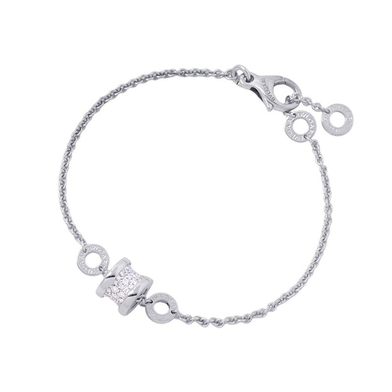 ブルガリ ブレスレット ビーゼロワン B-zero1 ダイヤモンド 計0.31ct K18WGホワイトゴールド サイズS/M 350899 BVLGARI