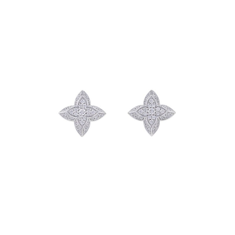 ルイヴィトン ピアス LV ダイヤモンド ダブル ラウンド ダイヤ 中石 2P 計約0.60ct/74P 計約0.22ct K18WG Q06400 LOUIS VUITTON