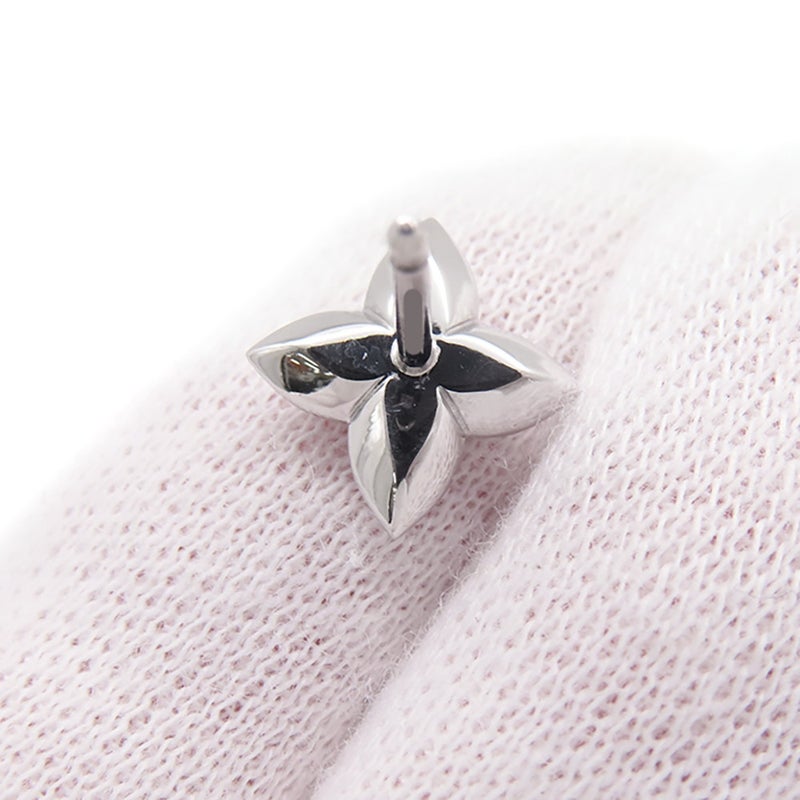 ルイヴィトン ピアス LV ダイヤモンド ダブル ラウンド ダイヤ 中石 2P 計約0.60ct/74P 計約0.22ct K18WG Q06400 LOUIS VUITTON