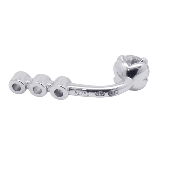 ルイヴィトン ピアス LV ダイヤモンド ダブル ラウンド ダイヤ 中石 2P 計約0.60ct/74P 計約0.22ct K18WG Q06400 LOUIS VUITTON