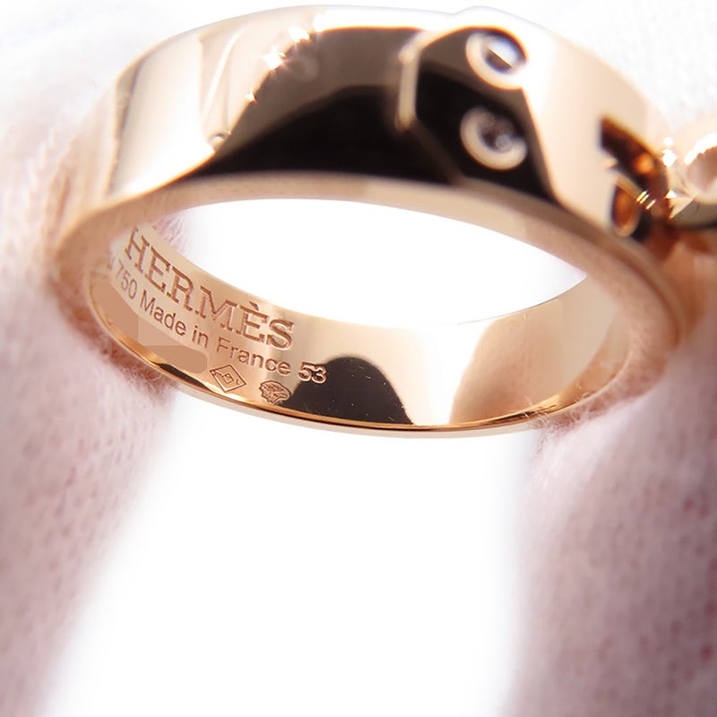 エルメス リング ケリー PM ダイヤモンド 4P 計0.02ct K18PGピンクゴールド リングサイズ53 HERMES ジュエリー 指輪