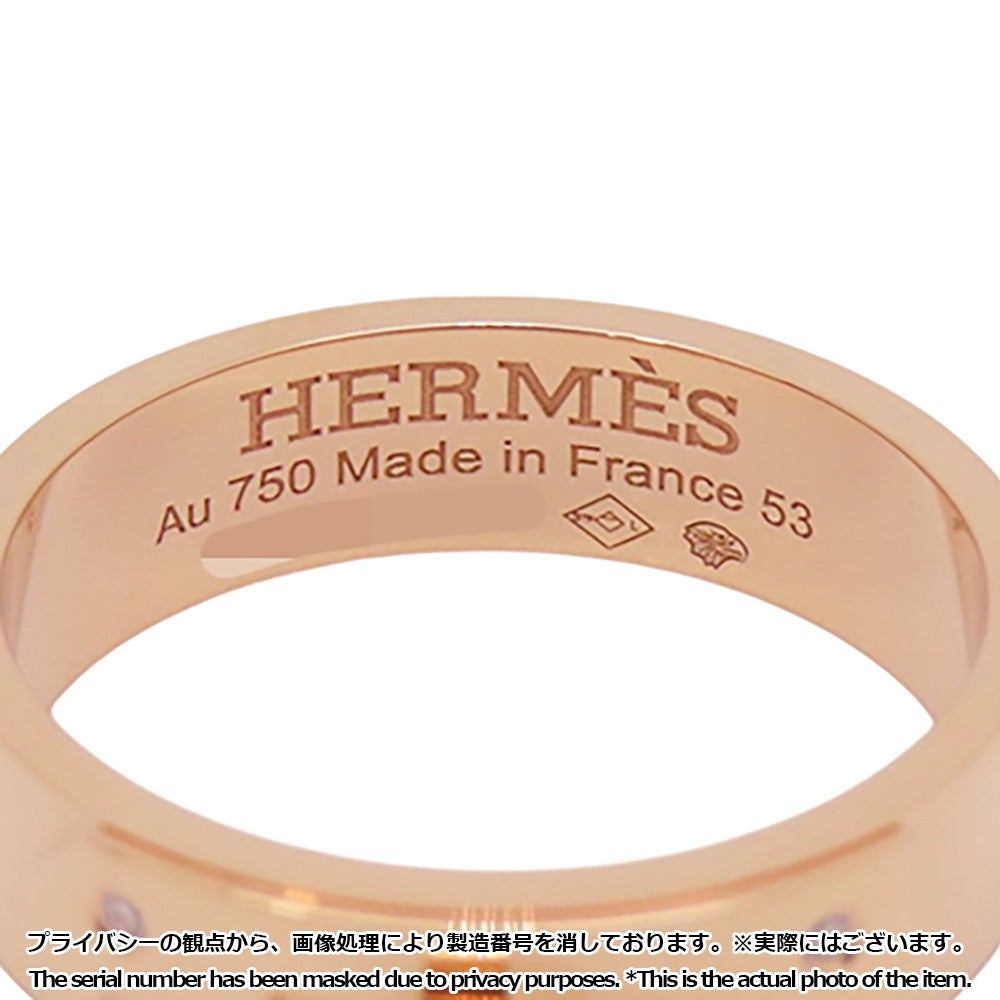エルメス リング ケリー PM ダイヤモンド 4P 計0.02ct K18PGピンク