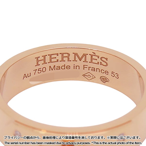 エルメス リング ケリー PM ダイヤモンド 4P 計0.02ct K18PGピンクゴールド リングサイズ53 HERMES ジュエリー 指輪