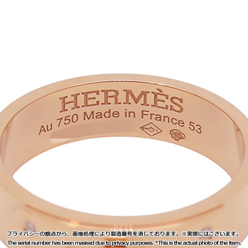 エルメス リング ケリー PM ダイヤモンド 4P 計0.02ct K18PGピンクゴールド リングサイズ53 HERMES ジュエリー 指輪