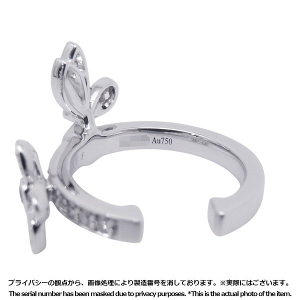 グラフ イヤーカフ バタフライ フラワー ダイヤモンド 約計0.18ct K18WGホワイトゴールド RGE2163 GRAFF イヤカフ