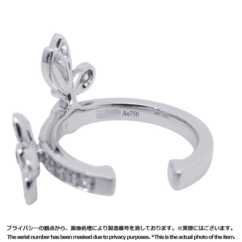 グラフ イヤーカフ バタフライ フラワー ダイヤモンド 約計0.18ct K18WGホワイトゴールド RGE2163 GRAFF イヤカフ