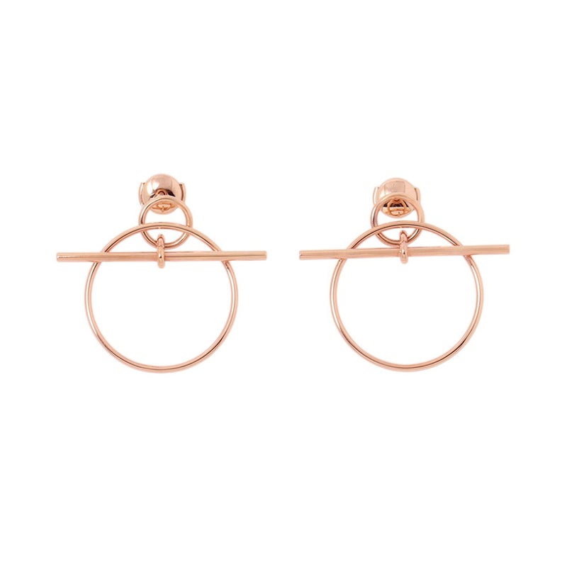 エルメス ピアス ループ ピアス エシャペ PM K18PGピンクゴールド HERMES ジュエリー
