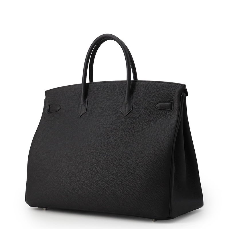 エルメス バーキン40 ブラック/シルバー金具 トゴ G刻印 HERMES Birkin ハンドバッグ 黒