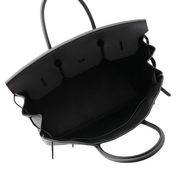 エルメス バーキン40 ブラック/シルバー金具 トゴ G刻印 HERMES Birkin ハンドバッグ 黒