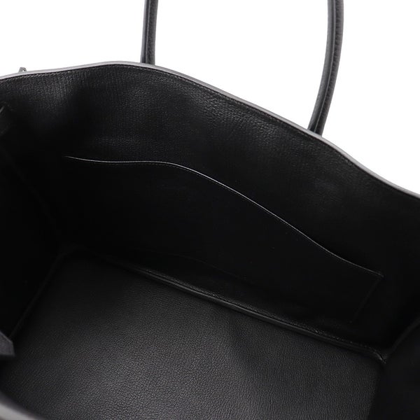エルメス バーキン40 ブラック/シルバー金具 トゴ G刻印 HERMES Birkin ハンドバッグ 黒