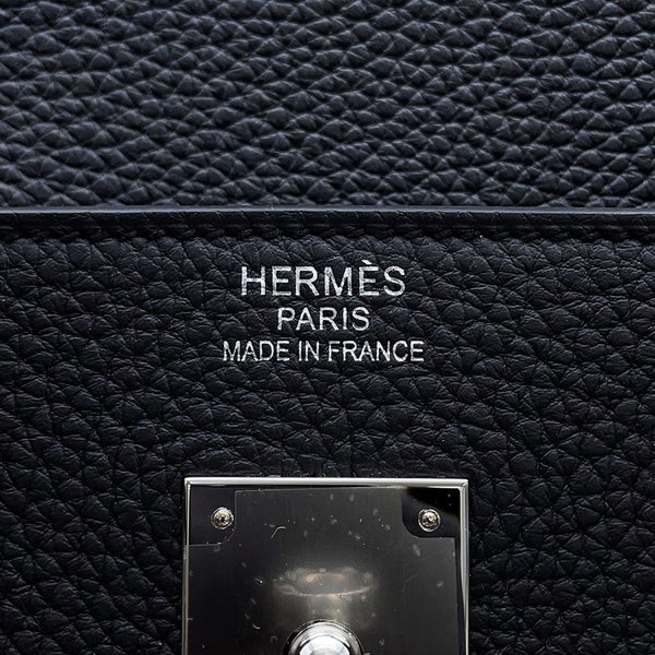 エルメス バーキン40 ブラック/シルバー金具 トゴ G刻印 HERMES Birkin ハンドバッグ 黒