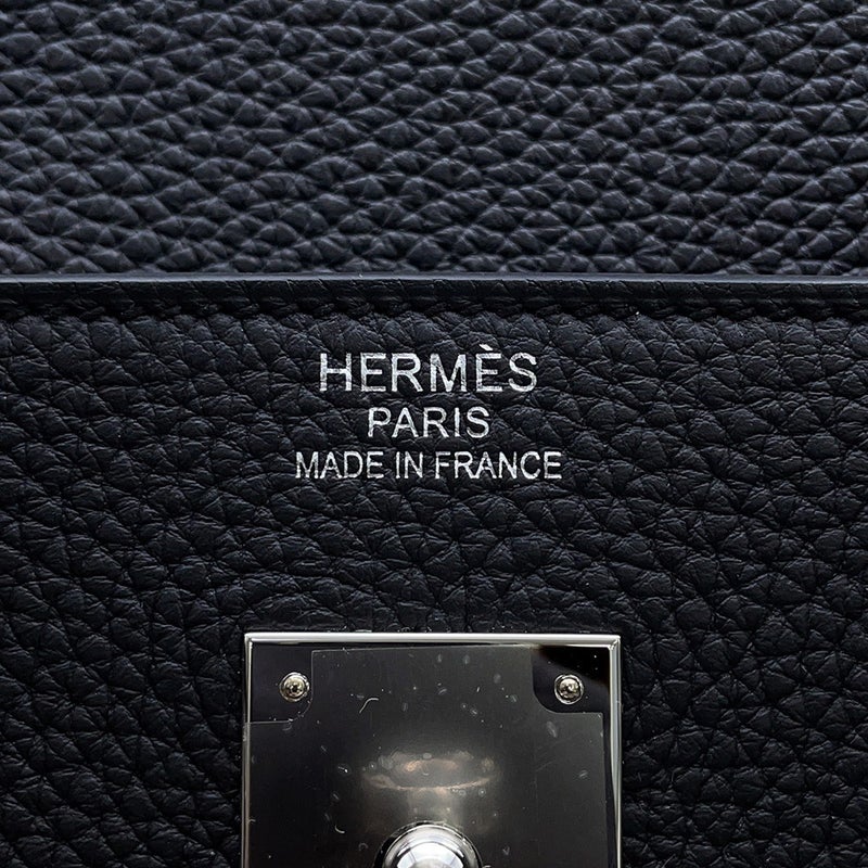 エルメス バーキン40 ブラック/シルバー金具 トゴ G刻印 HERMES Birkin ハンドバッグ 黒