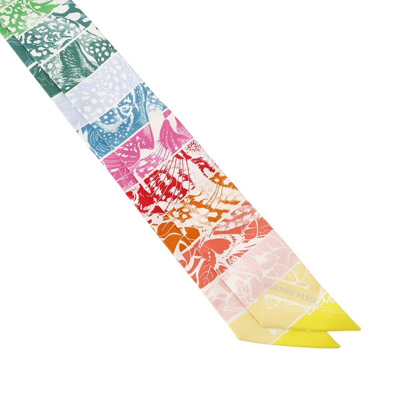 エルメス スカーフ ツイリー シルクツイル ジャングル・ラブ・レインボー Jungle Love Rainbow HERMES シルク 2019年秋冬