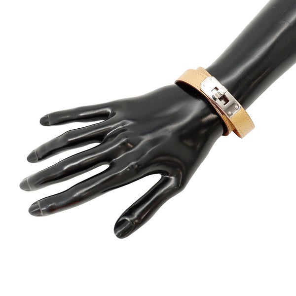 エルメス ブレスレット ケリー ドゥブルトゥール  ドレ/シルバー金具 シェブルシャムキラ W刻印 サイズT3
