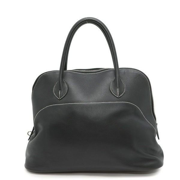 エルメス ハンドバッグ ボリード リラックス35 ブラック/シルバー金具 ヴォーシッキム □O刻印 HERMES 黒