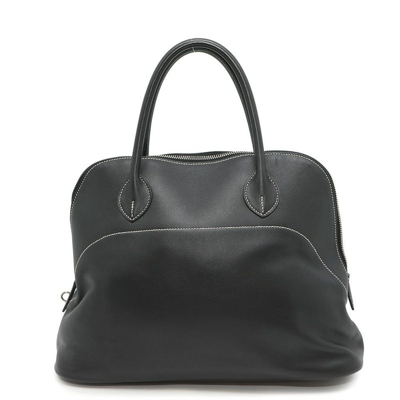 エルメス ハンドバッグ ボリード リラックス35 ブラック/シルバー金具 ヴォーシッキム □O刻印 HERMES 黒
