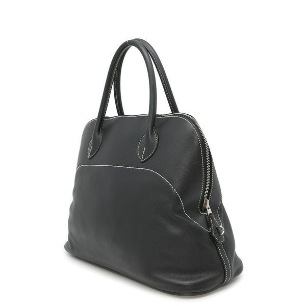 エルメス ハンドバッグ ボリード リラックス35 ブラック/シルバー金具 ヴォーシッキム □O刻印 HERMES 黒