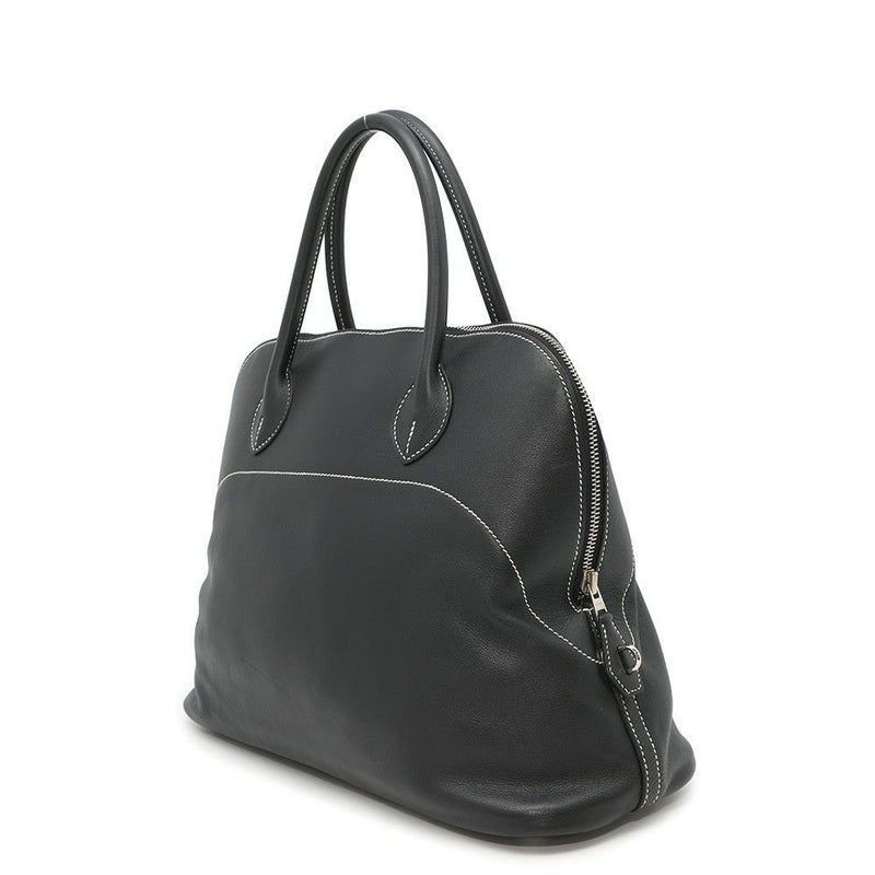 エルメス ハンドバッグ ボリード リラックス35 ブラック/シルバー金具 ヴォーシッキム □O刻印 HERMES 黒