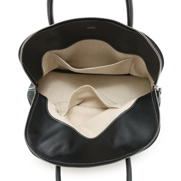 エルメス ハンドバッグ ボリード リラックス35 ブラック/シルバー金具 ヴォーシッキム □O刻印 HERMES 黒